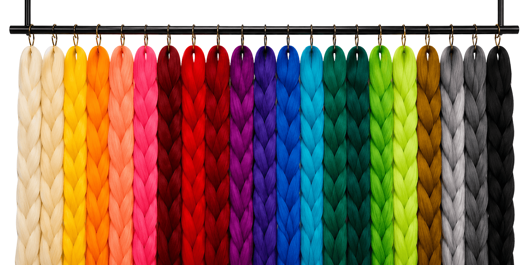 Extensii colorate pentru împletituri