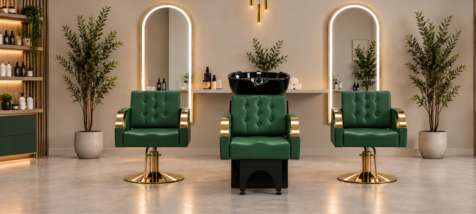 Salon amenajat cu setul Emerald Gold
