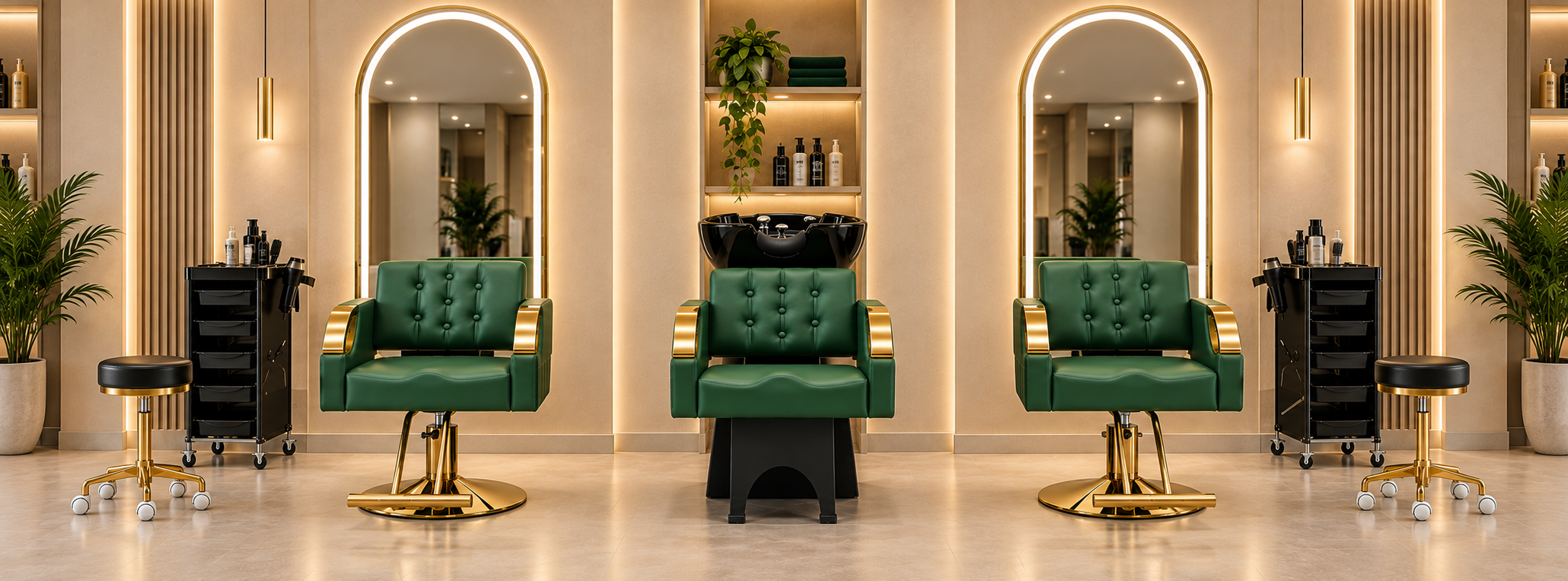 Salon amenajat cu setul Emerald Gold