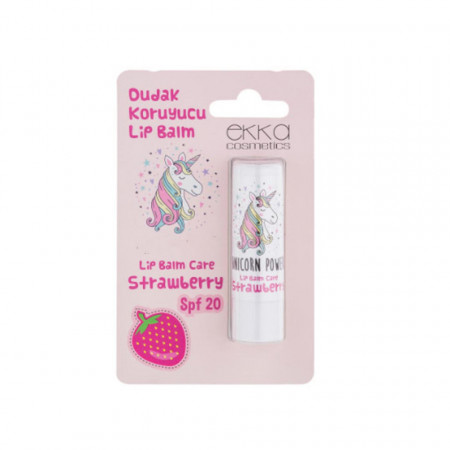 Balsam de buze copii unicorn Ekka Cosmetics aroma de capsuna