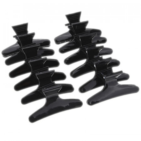 Clame coafor set 12 bucati tip fluture, negre