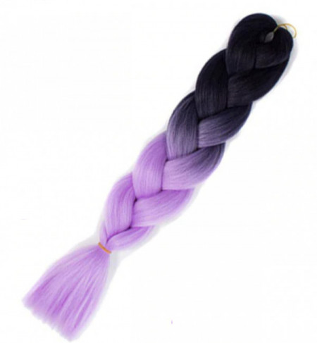Extensii par sintetic coada jumbo ombre pentru impletituri mov