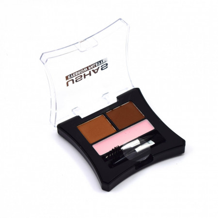 Kit Sprancene 2 in 1, 2 Nuante, Ceara si Pensule Stilizare Incluse, USHAS Eyebrow Pallete