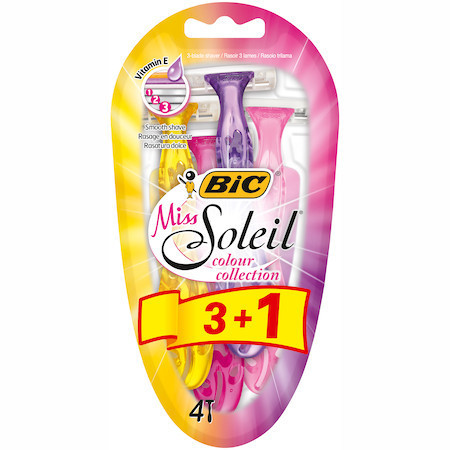 Aparat de ras BIC Miss Soleil Colour Collection, Femei, 4 buc