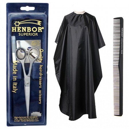 Set foarfeca de tuns parul Henbor Classic Line cu manta