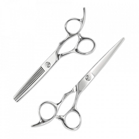 Set foarfeca de tuns si filat Ardette Fabio04 marime 6" si pieptan carbon clame pentru frizerie salon