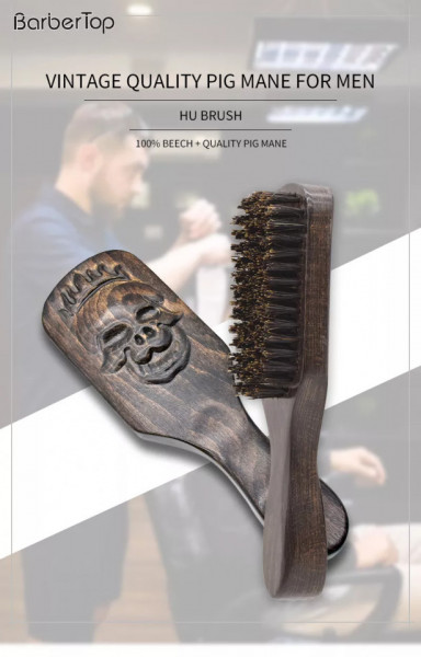 Perie pentru barbati aranjare barba frizerie coafor barbershop Lemn sculptat Schelet