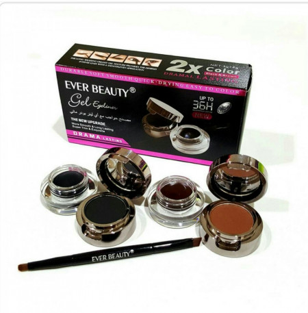 Tus ochi gel eyeliner fard sprancene negru maro EVER BEAUTY 36h