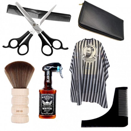 Set kit ustensite accesorii frizerie coafor Authentic cu foarfece Henbor pentru incepatori