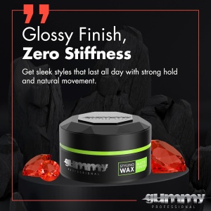 Ceară de păr - Gummy Professional Hair Styling Wax Matte Finish 150ml – Fixare Puternică, Finish Mat, Control Profesional - Img 2