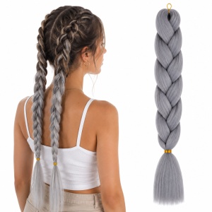 Extensie Păr Jumbo Braid Platinum Mist – Păr Sintetic Premium pentru Împletituri Afro