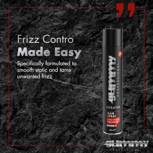 Fixativ Profesional cu Keratină, GUMMY, Fixare Ultra-Puternică, Finisaj Mat, 400 ml - Img 5