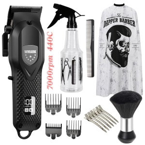 Kit profesional frizerie WMARK NG-119 cu accesorii complete pentru tuns