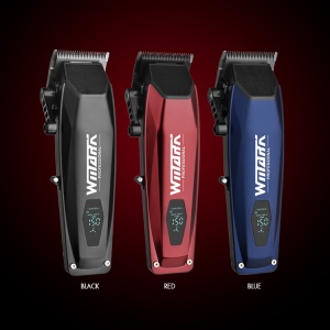 Mașină de Tuns Profesională WMARK NG-125 – 7500 RPM, Lame Inox 5Cr15 & Ceramică, Afișaj Digital, 8 Piepteni, Autonomie 150 min – Rosie - Img 5