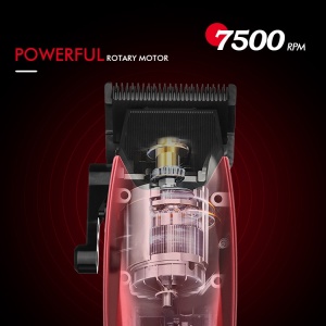 Mașină de Tuns Profesională WMARK NG-125 – 7500 RPM, Lame Inox 5Cr15 & Ceramică, Afișaj Digital, 8 Piepteni, Autonomie 150 min – Albastra - Img 8