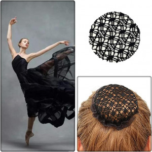 Plasa coc, neagra, pentru gimnastica, balet, dans, cu model - Img 2