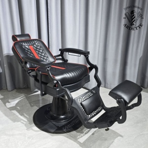 Scaun Frizerie Profesional Ronnie – Confort Premium și Stil Vintage/Modern - Img 3