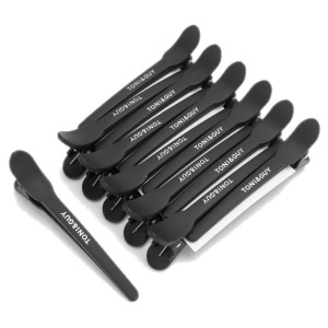 Set 12 clipsuri de păr profesionale, negre – 10 cm