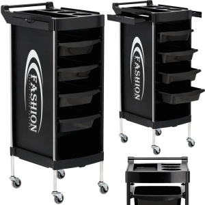 Set 2 scaune coafor cu doua oglinzi frizerie LED si scafa profesionala salon infrumusetare - Img 4