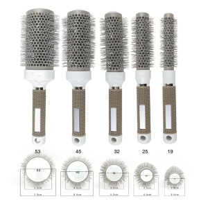 Set 5 Perii Profesionale Rotunde Nano Ceramice Ionice pentru Coafat și Uscare Rapidă