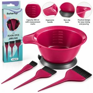 Set Bol cu 3 pensule pentru Vopsea de Păr 500 ml Profesional