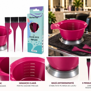 Set Bol cu 3 pensule pentru Vopsea de Păr 500 ml Profesional - Img 11