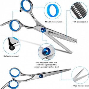 Set frizerie coafor Ferros1 cu foarfeca tuns filat pelerina tuns copii - Img 3