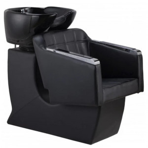 Set Mobilier coafor cu 2 scaune frizerie si scafa coafor, Negru, Eleanor - Img 2