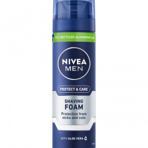 Spuma de ras Nivea Men Protect & Care impotriva iritatiilor si a taieturilor