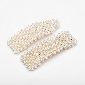 Clame agrafe pentru par cu perle set 2 buc - Img 2