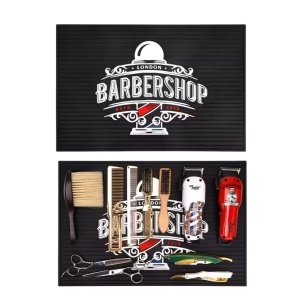 Covoras barbershop, cauciucat, pentru ustensile frizerie, 45x30 cm
