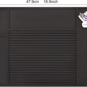 Covoras din cauciuc pentru organizare ustensile frizerie Ardette, antiderapant, 48X33cm - Img 2