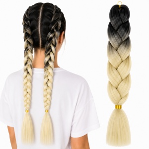 Extensii Păr Sintetic Jumbo Ombre pentru Împletituri Afro – Ivory Eclipse