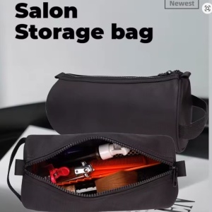 Geanta voiaj tip portfard cosmetic, neagra, 26x13.5 cm - Img 6
