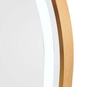 Post de lucru coafor dotare mobilier salon coafor Oglinda LED PS003. margine aurie, 190x70cm - Img 4