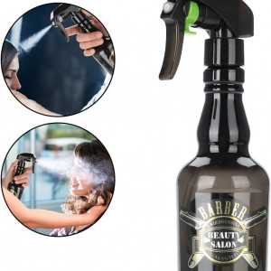 Pulverizator apa frizerie coafor, Gri Inchis, Retro design, pentru salon Barber Shop - Img 1