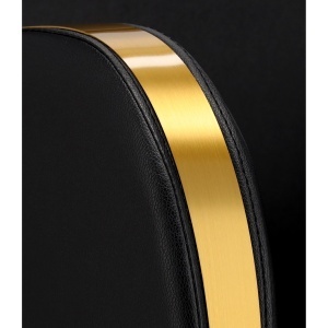 Scafa coafor profesionala neagra cu auriu, cu bazin ceramic negru - Img 3