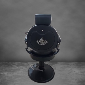 Scaun frizerie Kingsley negru profesional – reglaj hidraulic, spătar ergonomic, bază stabilă - Img 7