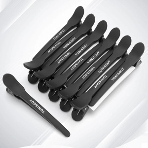 Set 12 clipsuri de păr profesionale, negre – 10 cm - Img 2