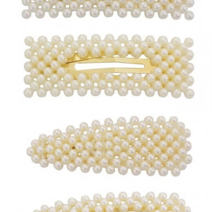 Set cap practica manechin Bella Saten cu ace agrafe cu perle coc exersat coafuri impletituri salon frizerie - Img 3