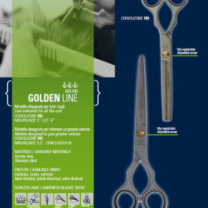 Set Foarfeca de tuns si filat 6" Henbor ITALIA Golden Line pentru frizerie coafor salon - Img 6