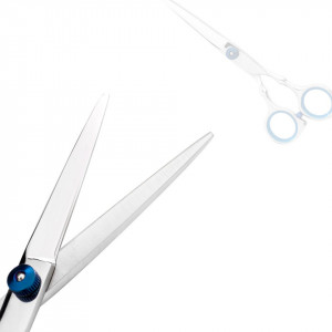 Set foarfeca de tuns si filat Belini 6" pentru frizerie coafor salon inox piepten carbon si gentuta - Img 2