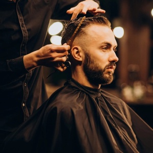 Set frizerie complet profesional cu foarfeca tuns filat, 14 piese, Gold auriu, Barber - Img 10