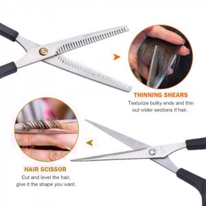 Set kit ustensite accesorii frizerie coafor Authentic cu foarfece Henbor pentru incepatori - Img 4