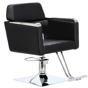 Set Mobilier coafor cu scaun frizerie negru cu argintiu si scafa coafor profesionala - Img 4