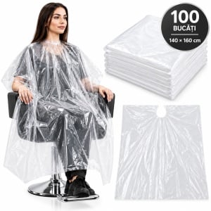 Set pelerine de unica folosinta vopsit, 100 buc, 140x160cm, frizerie si coafor