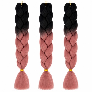Extensie Păr Jumbo Braid Dusty Rose Ombre – Păr Sintetic Premium pentru Împletituri Afro - Img 2