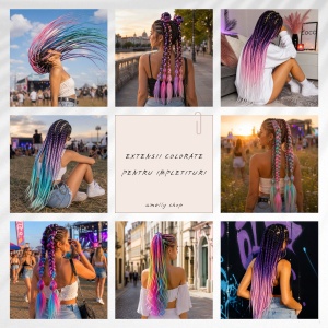Extensii colorate pentru impletituri · maro inchis - Img 3