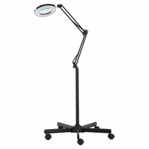 Lupa cosmetica neagra cu roti, 12 W, 2400 lumeni - Img 1