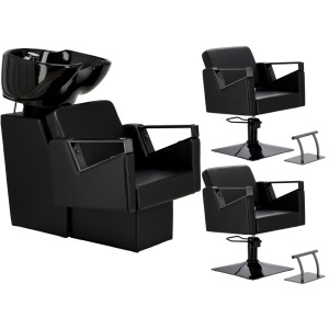 Mobila salon infrumusetare cu scafa coafor si 2 scaune coafor - Img 1